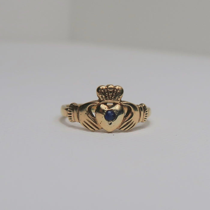 Vintage Sapphire Claddagh