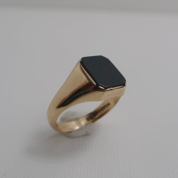 9ct Bloodstone Signet Ring