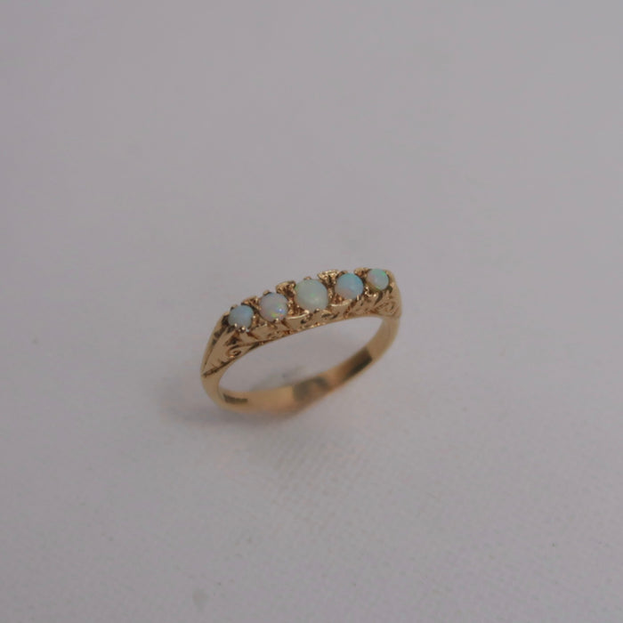 5 Stone Opal Ring