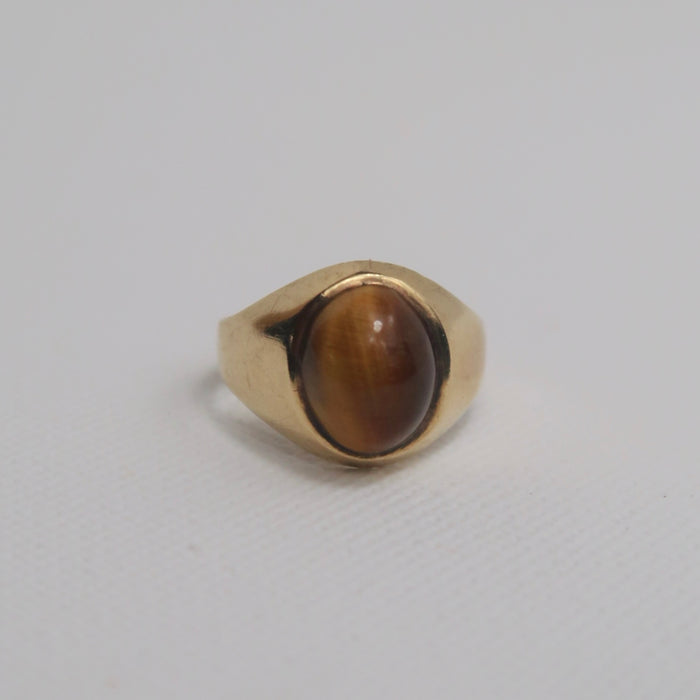 Tigers Eye Signet Ring