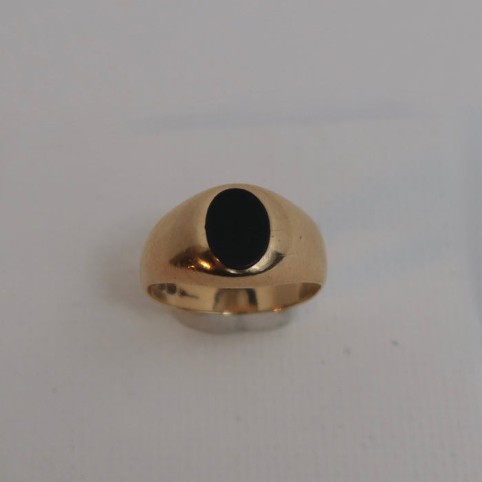 Chunky 90's Onyx Ring (Small Size)