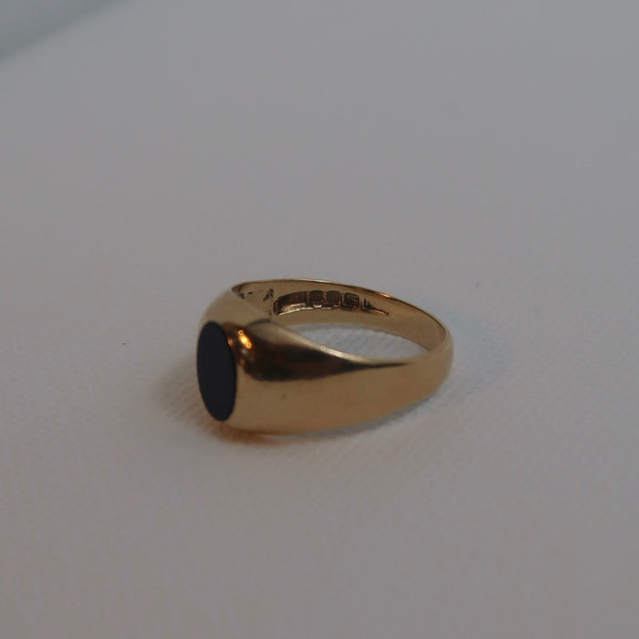 Chunky 90's Onyx Ring (Small Size)