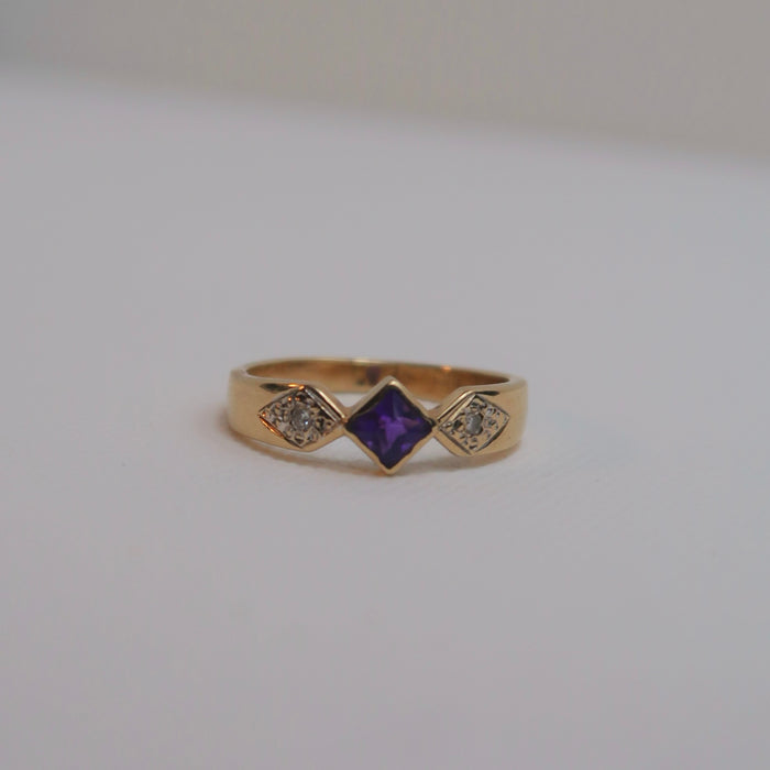 Amethyst & Diamond Ring