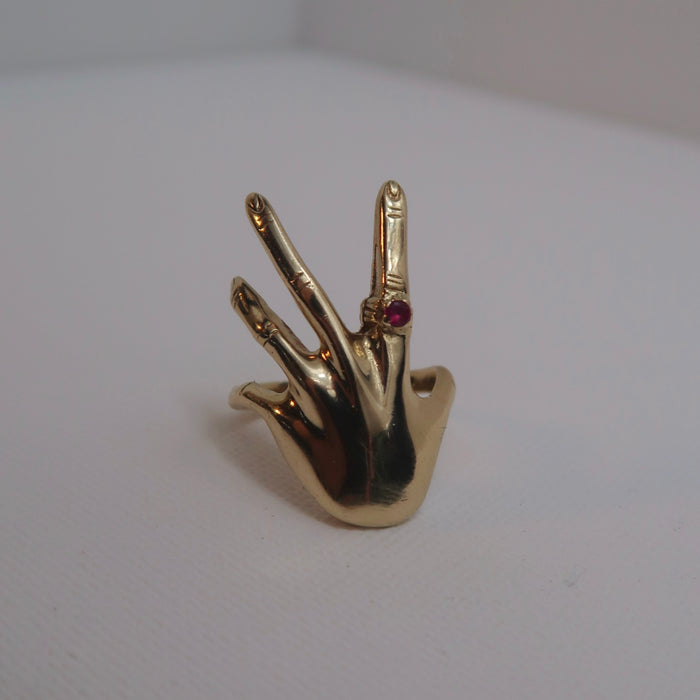 90s Ruby Hand Ring