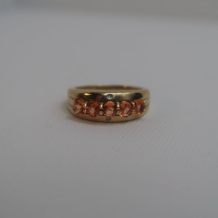 Citrine 5 Stone Ring