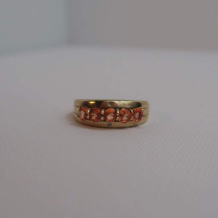 Citrine 5 Stone Ring
