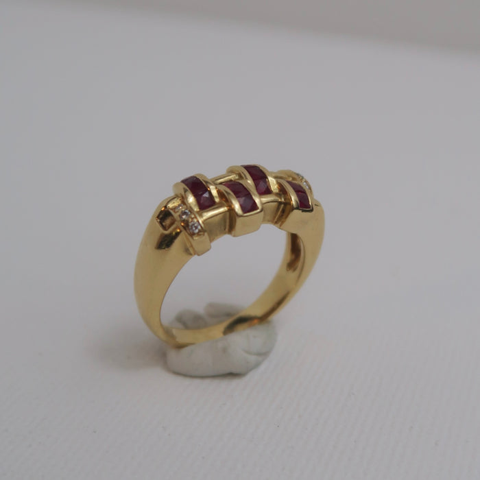 Chunky Ruby & Diamond Ring