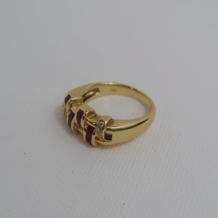 Chunky Ruby & Diamond Ring