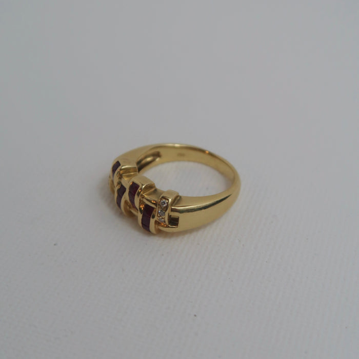 Chunky Ruby & Diamond Ring