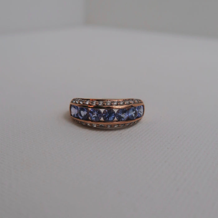 Tanzanite & CZ Ring