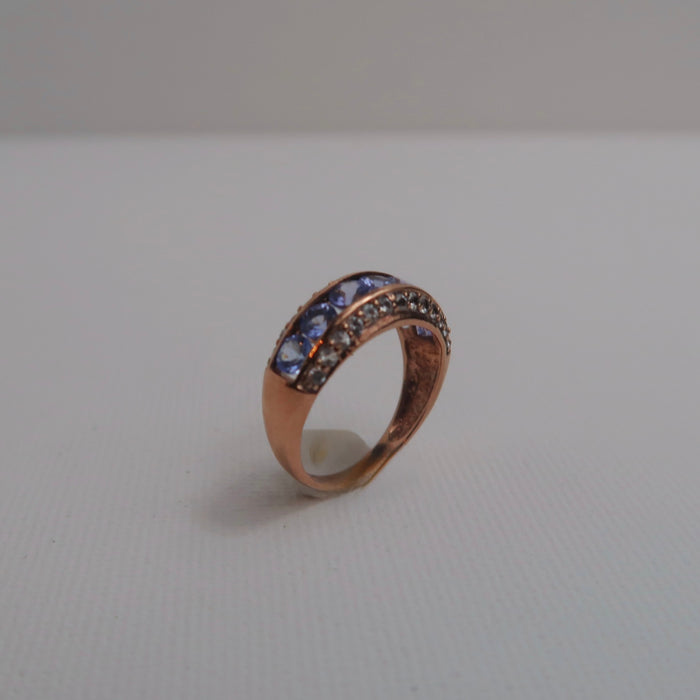 Tanzanite & CZ Ring