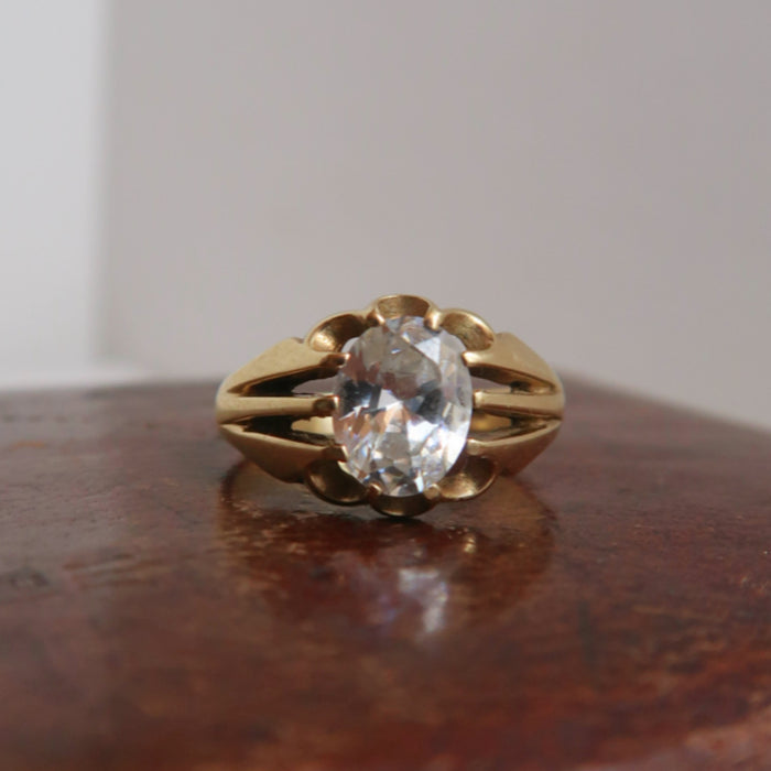 Chunky Split Band CZ Ring