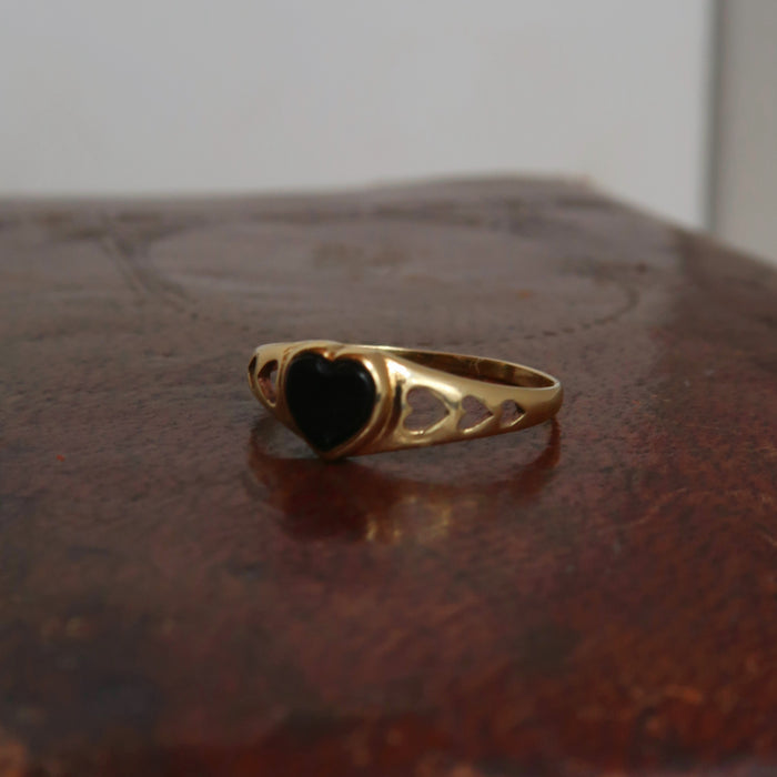 Heart Onyx Ring