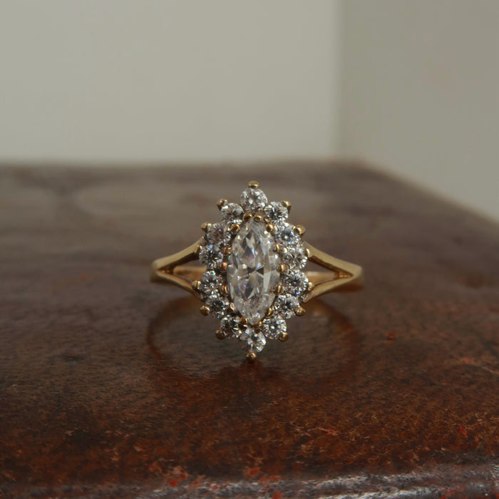 Dainty CZ Cluster Ring