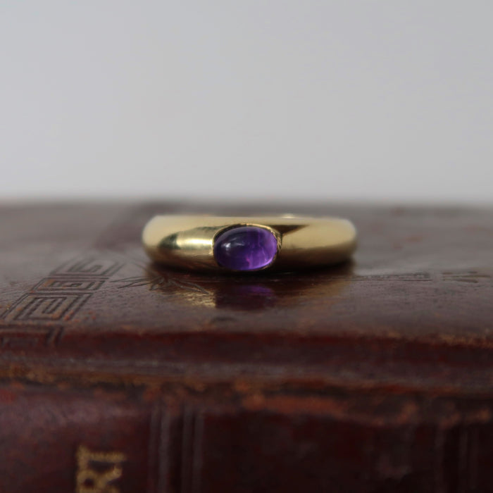 Chunky Amethyst Cabochon Ring
