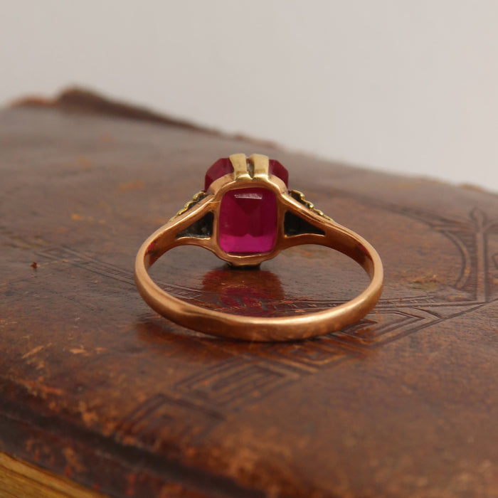 Rubellite Double Claw Ring