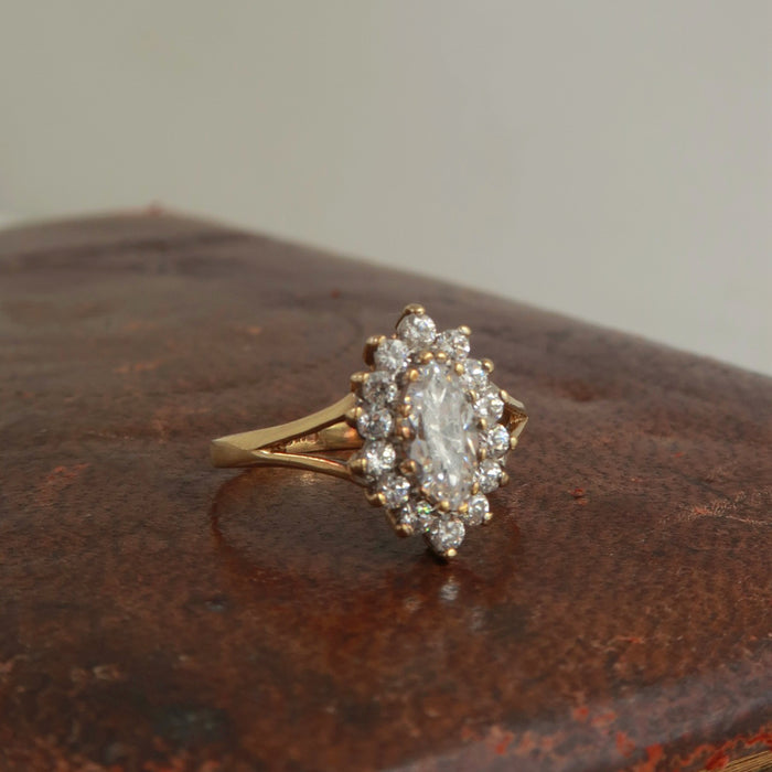 Dainty CZ Cluster Ring