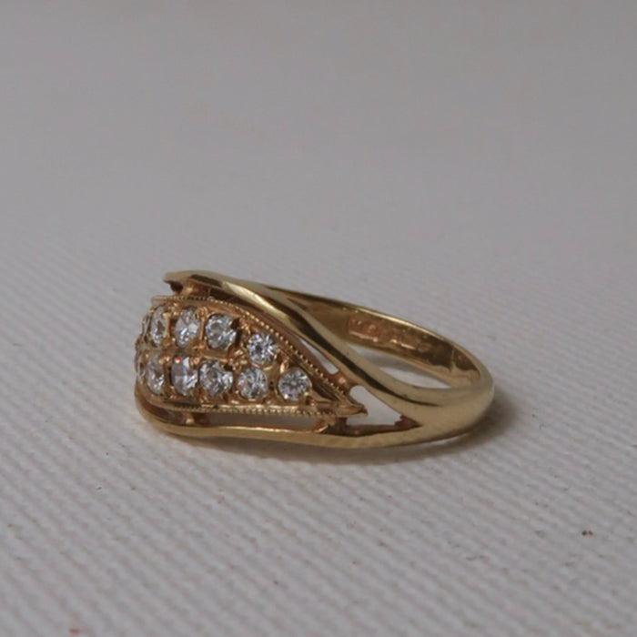 Wave CZ Ring