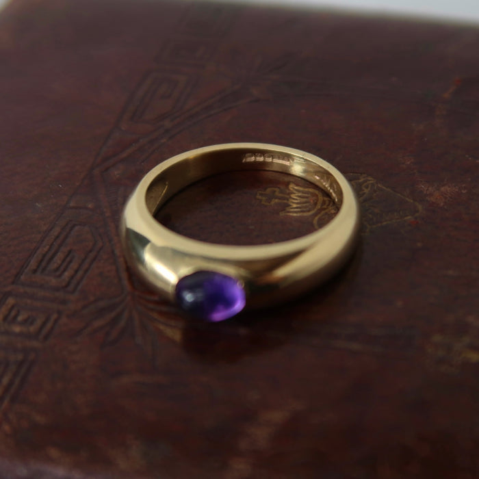 Chunky Amethyst Cabochon Ring