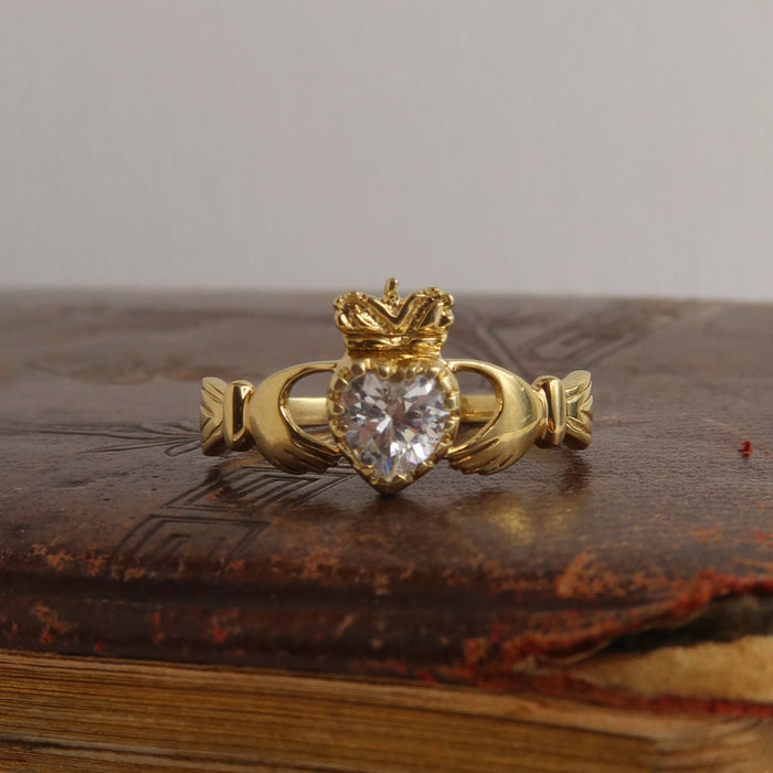 CZ Claddagh Ring