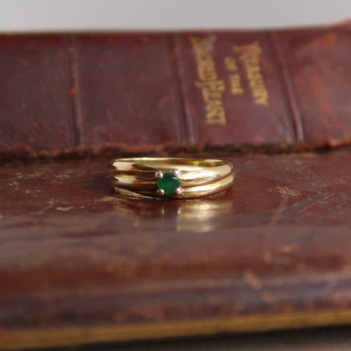 Emerald Solitaire Ring