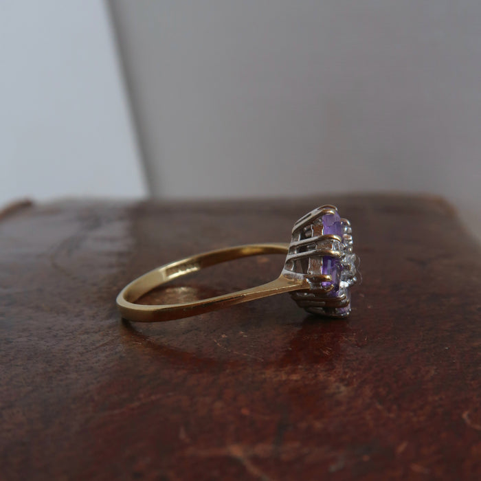 Vintage Amethyst Cluster Ring