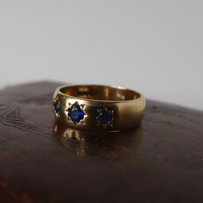 Chunky Blue Gypsy Ring