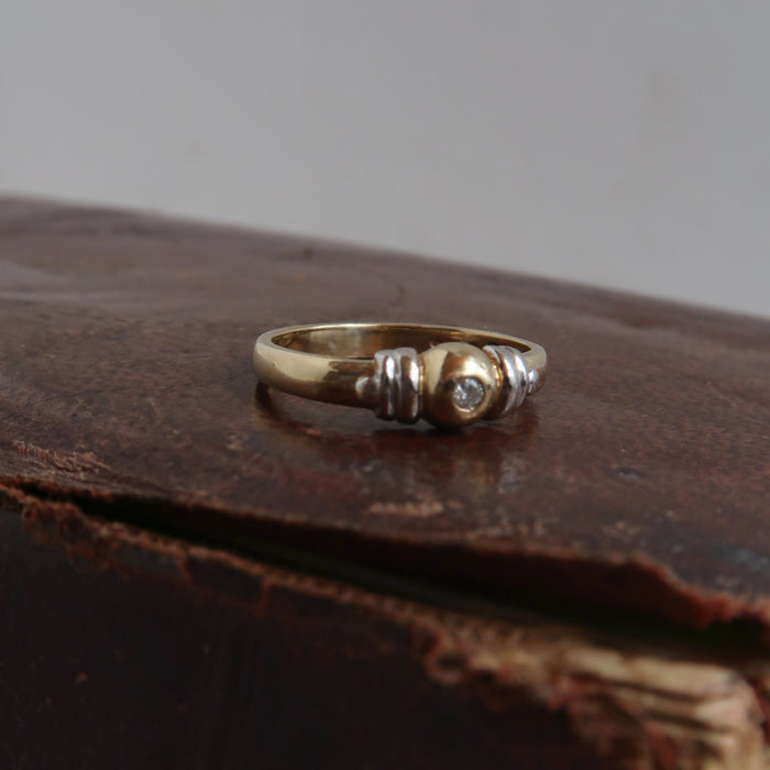 Minimalist Bezel Set Diamond Ring