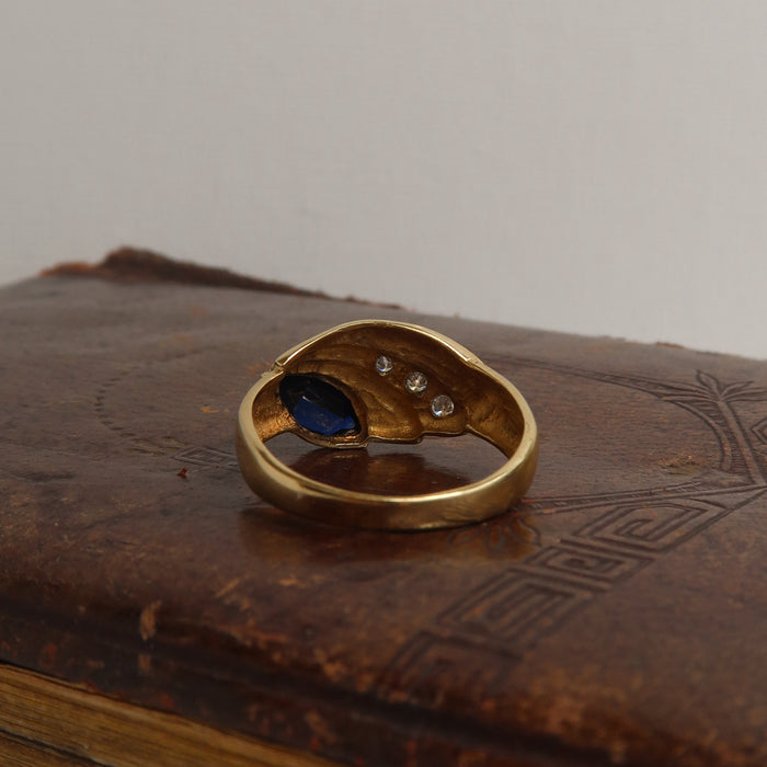Sapphire and Diamond Brushed Ring (1989)