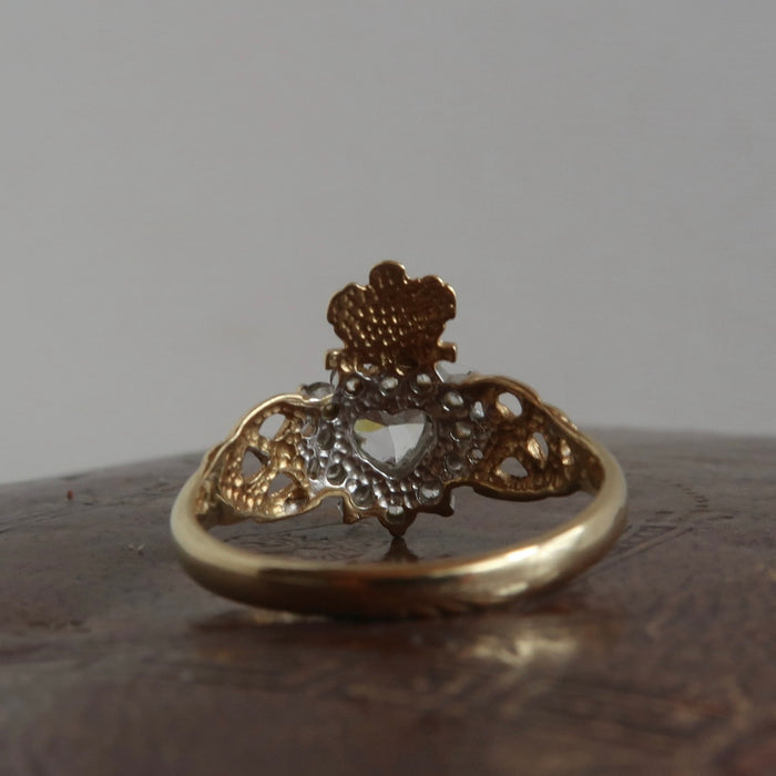 CZ Claddagh Ring