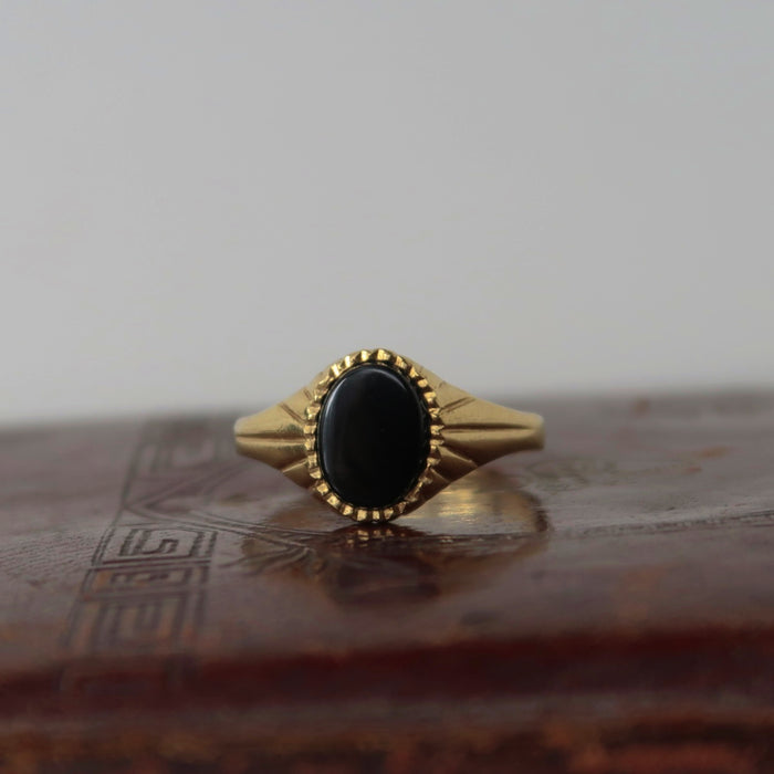 Dainty Oval Onyx Signet (1995)