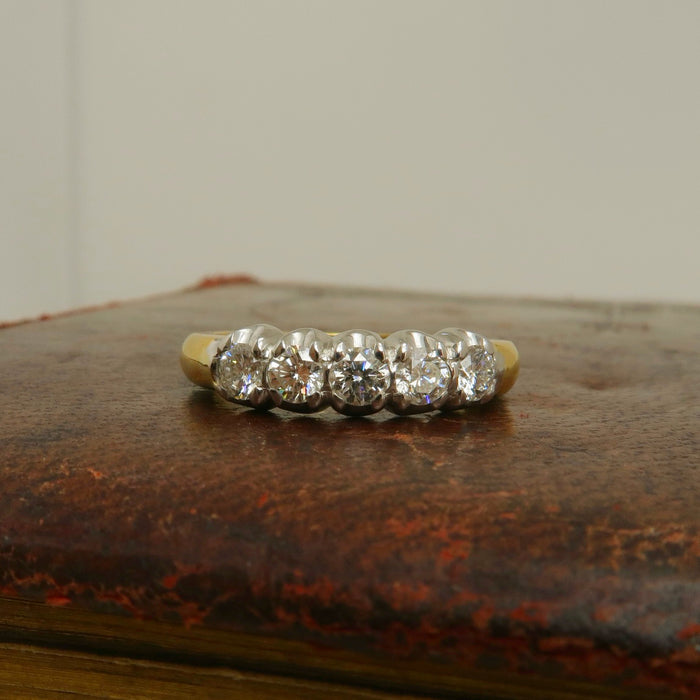 18ct Gold Five-Stone Diamond Ring