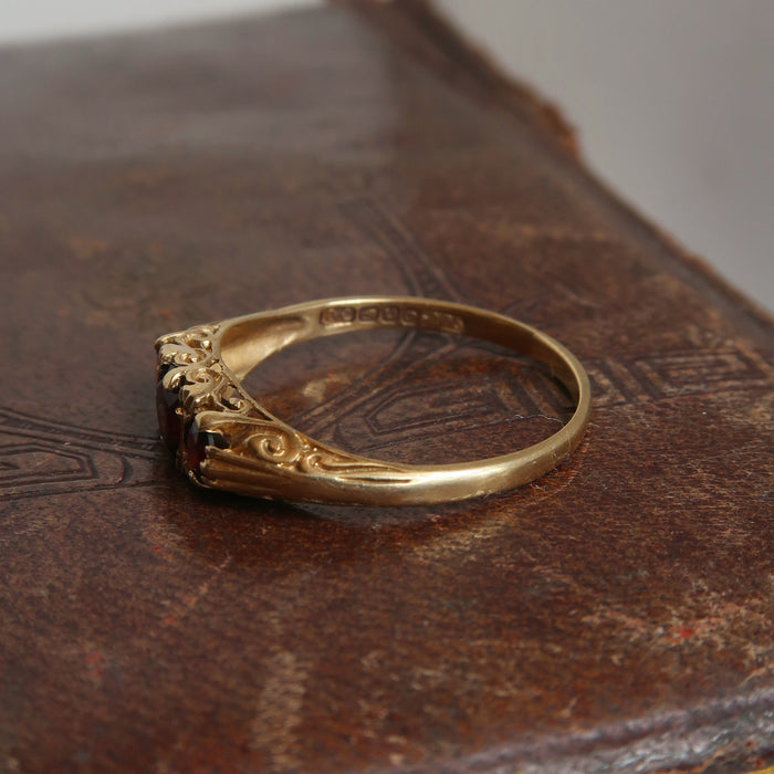 Garnet Trilogy Ring (1985)