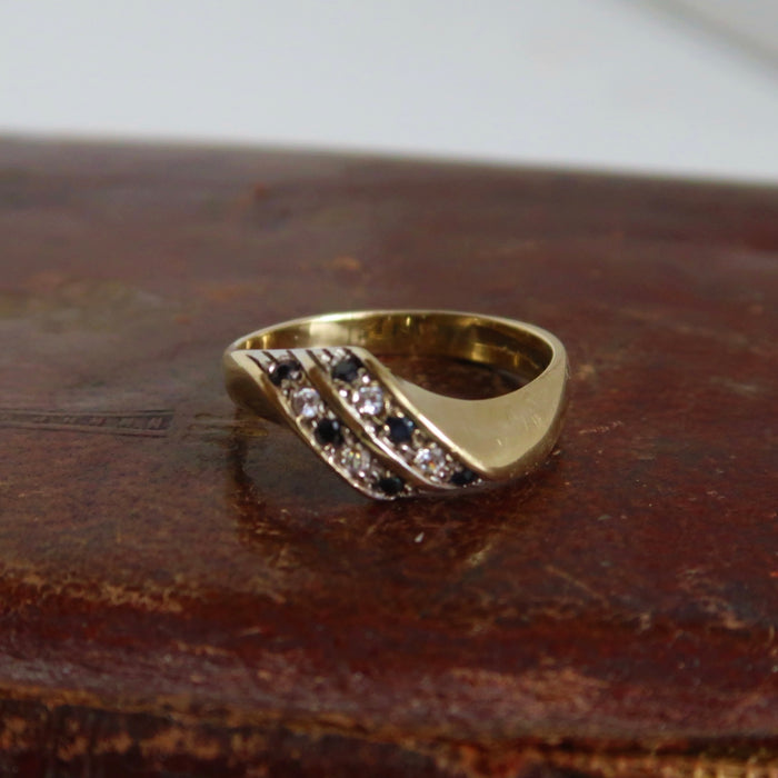 Vintage Sapphire Twist Ring