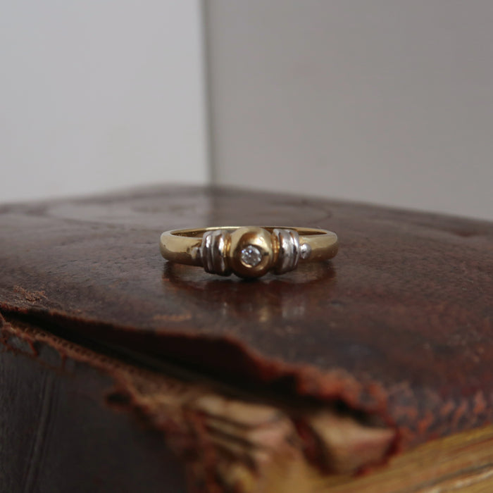 Minimalist Bezel Set Diamond Ring