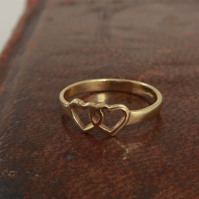 Dainty Double Heart Ring