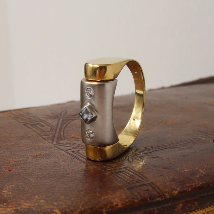 14ct Contemporary Two-Tone Ring