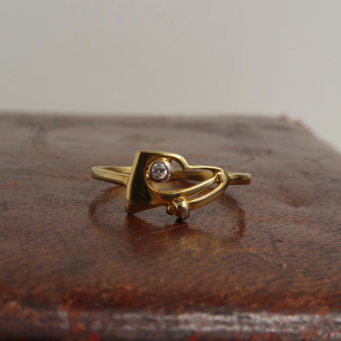 14ct Contemporary Diamond Ring