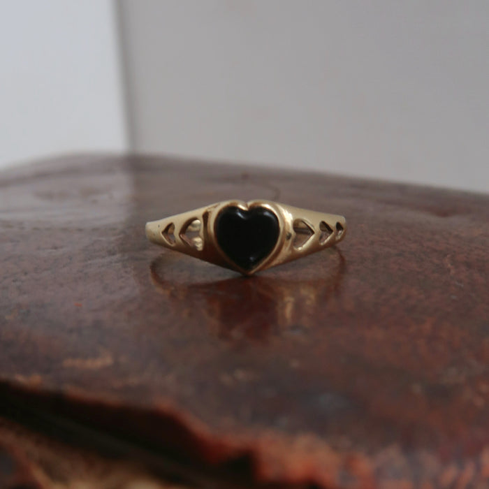 Heart Onyx Ring