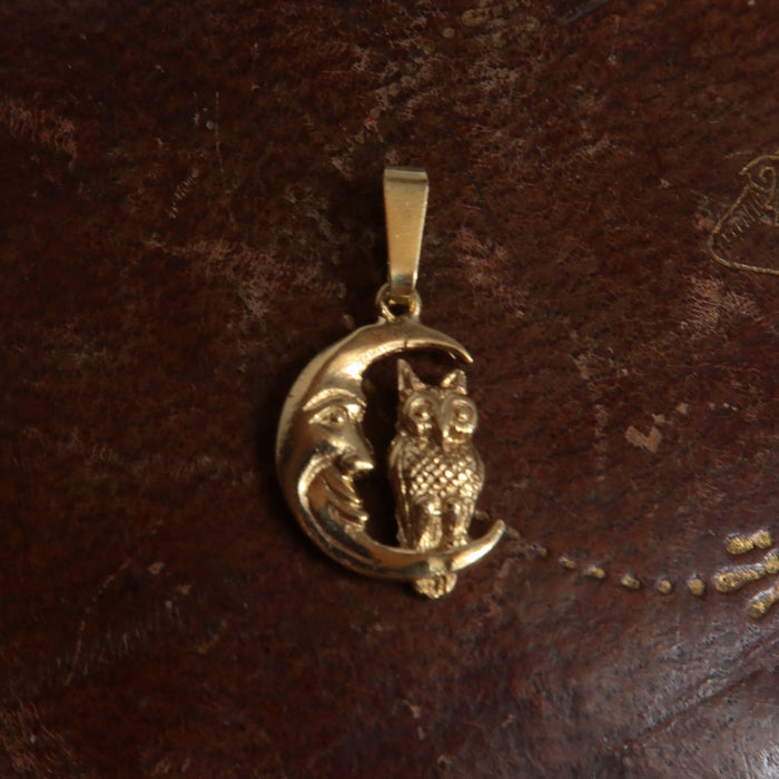 Owl on the Moon Pendant