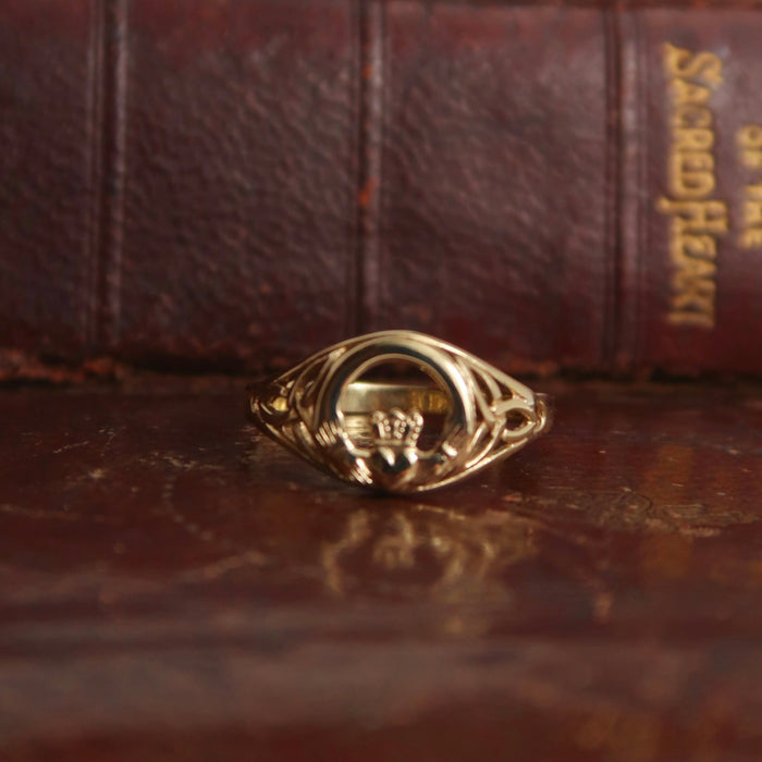 Openwork Claddagh Ring