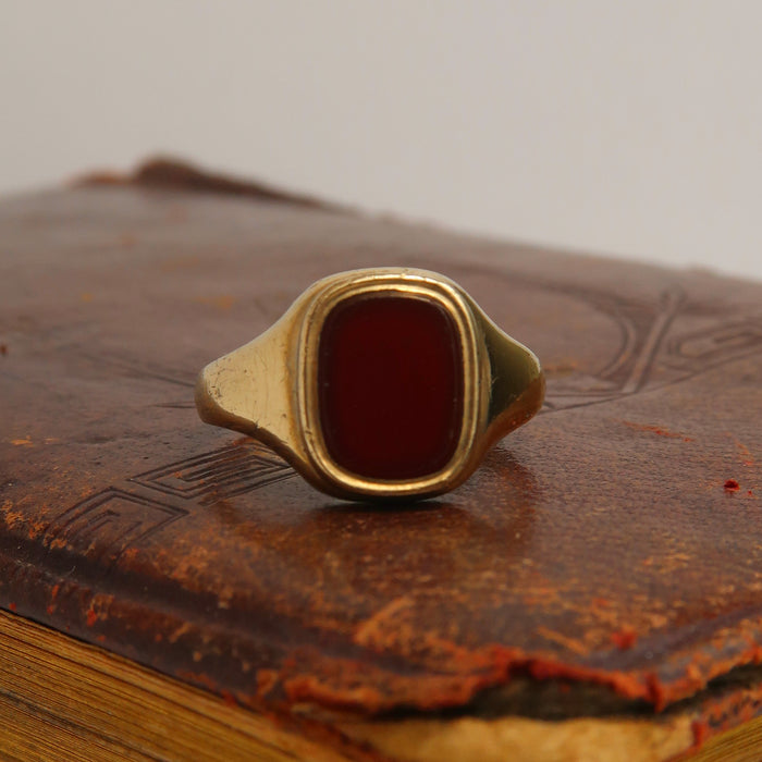 Pinky Red Carnelian Signet