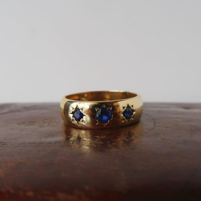 Chunky Blue Gypsy Ring