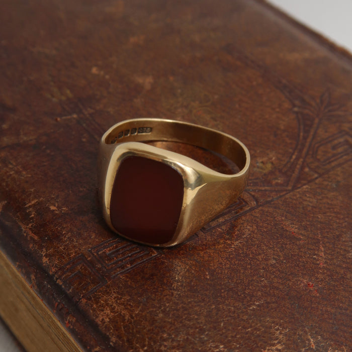 Chunky Red Carnelian Signet Ring (1973)