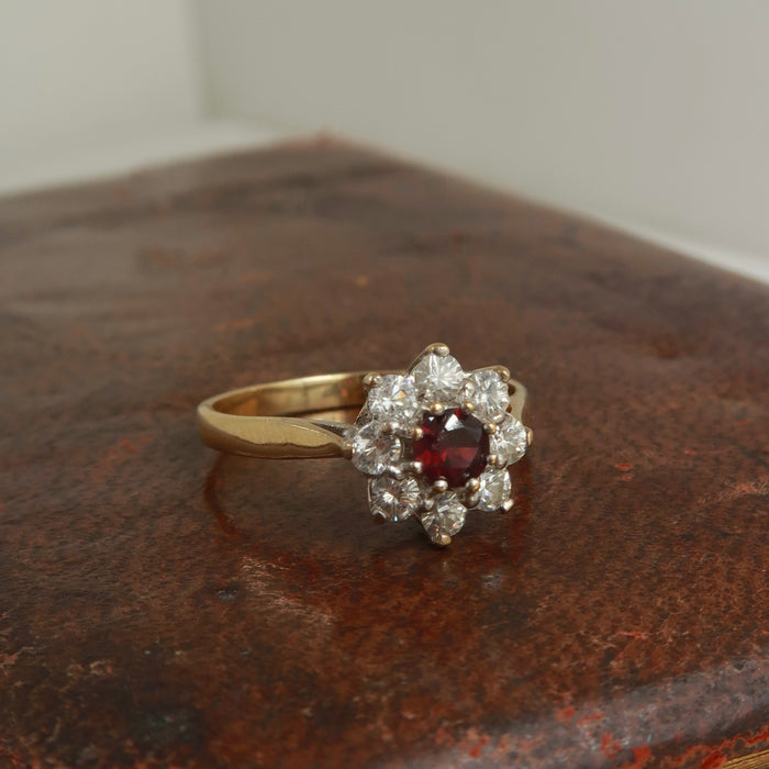 Ruby Flower Cluster Ring (1992)
