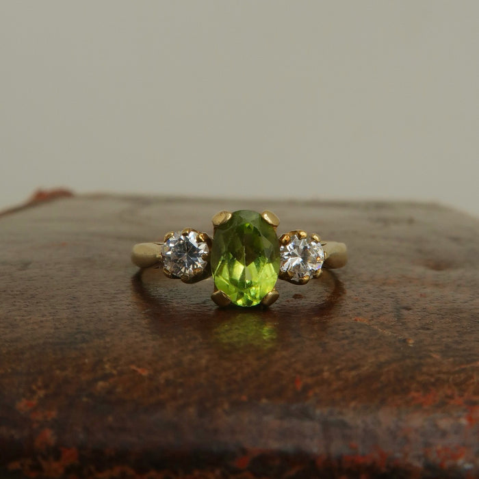 Peridot & CZ Trilogy Ring (1997)