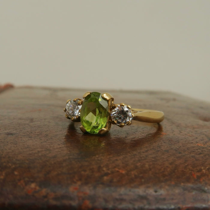 Peridot & CZ Trilogy Ring (1997)