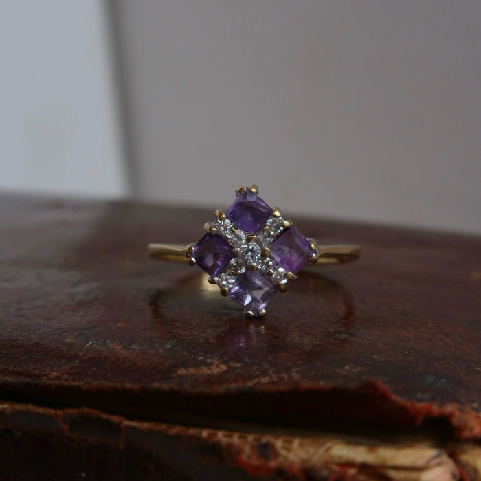 Vintage Amethyst Cluster Ring