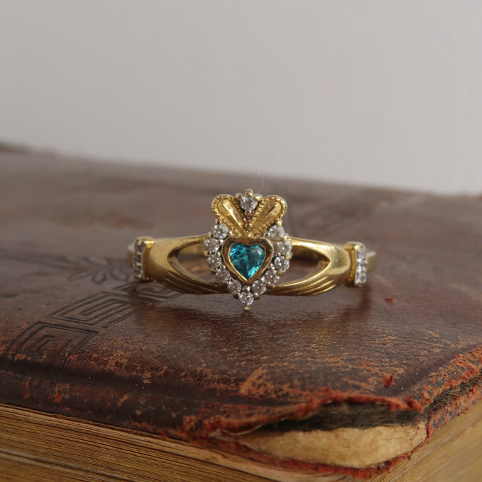 Blue Claddagh Ring