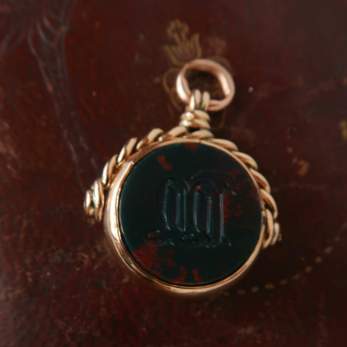 Antique Rose Gold Swivel Fob